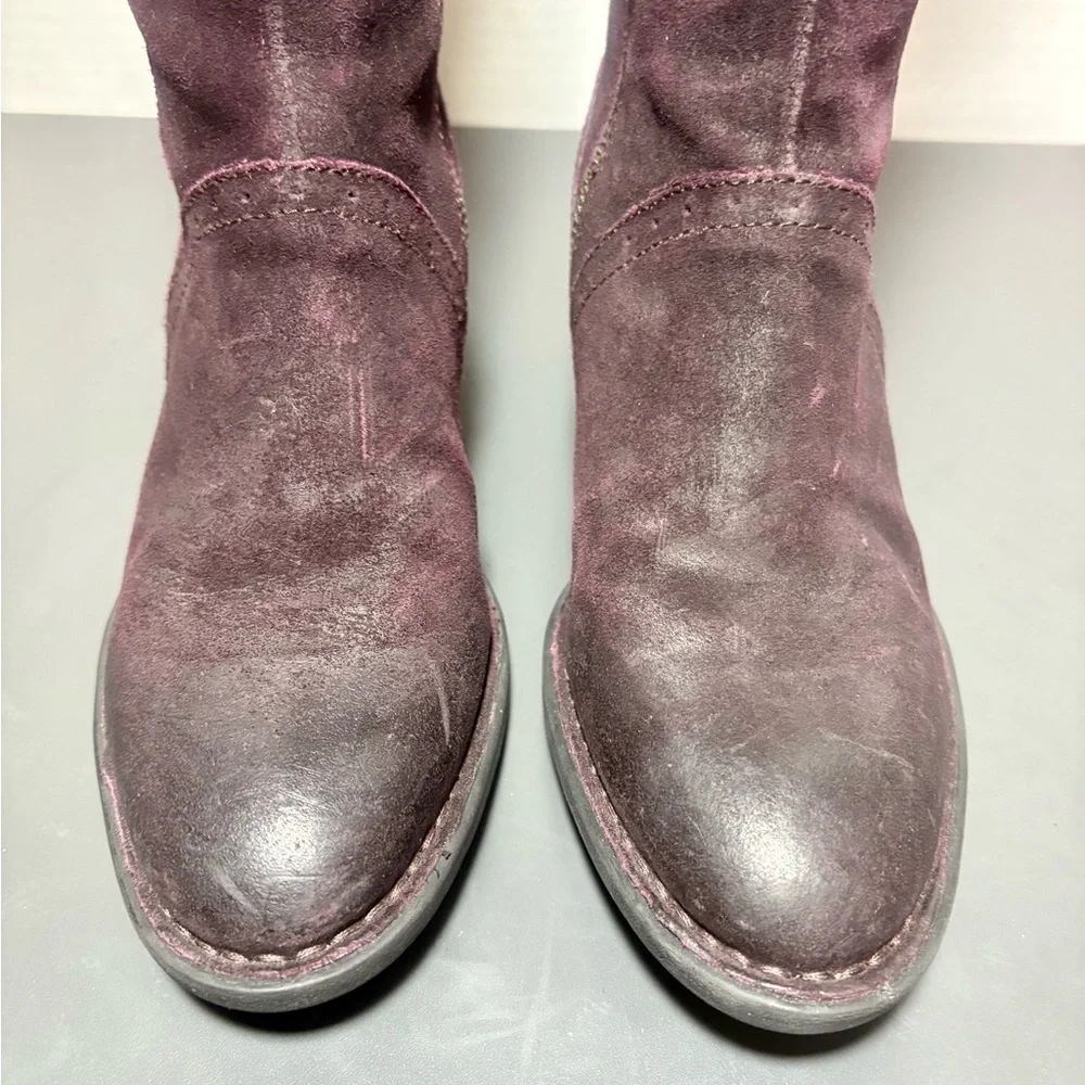 BORN Poly Purple Suede Leather Boots